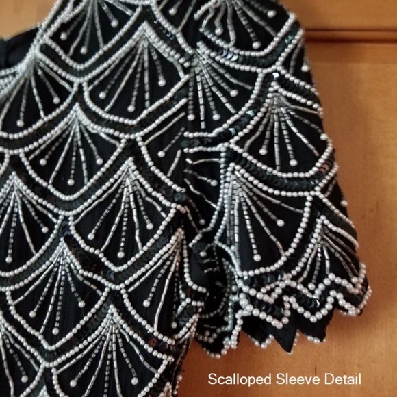 NWT Vintage Silk Beaded Gown - Small - Picture 3 of 8